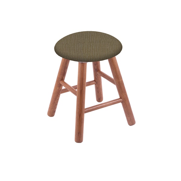 Oak Vanity Stool, Medium Finish, Rein Coffee Seat